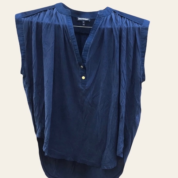 Juicy Couture Tops - Juicy Couture Navy V-Neck Top